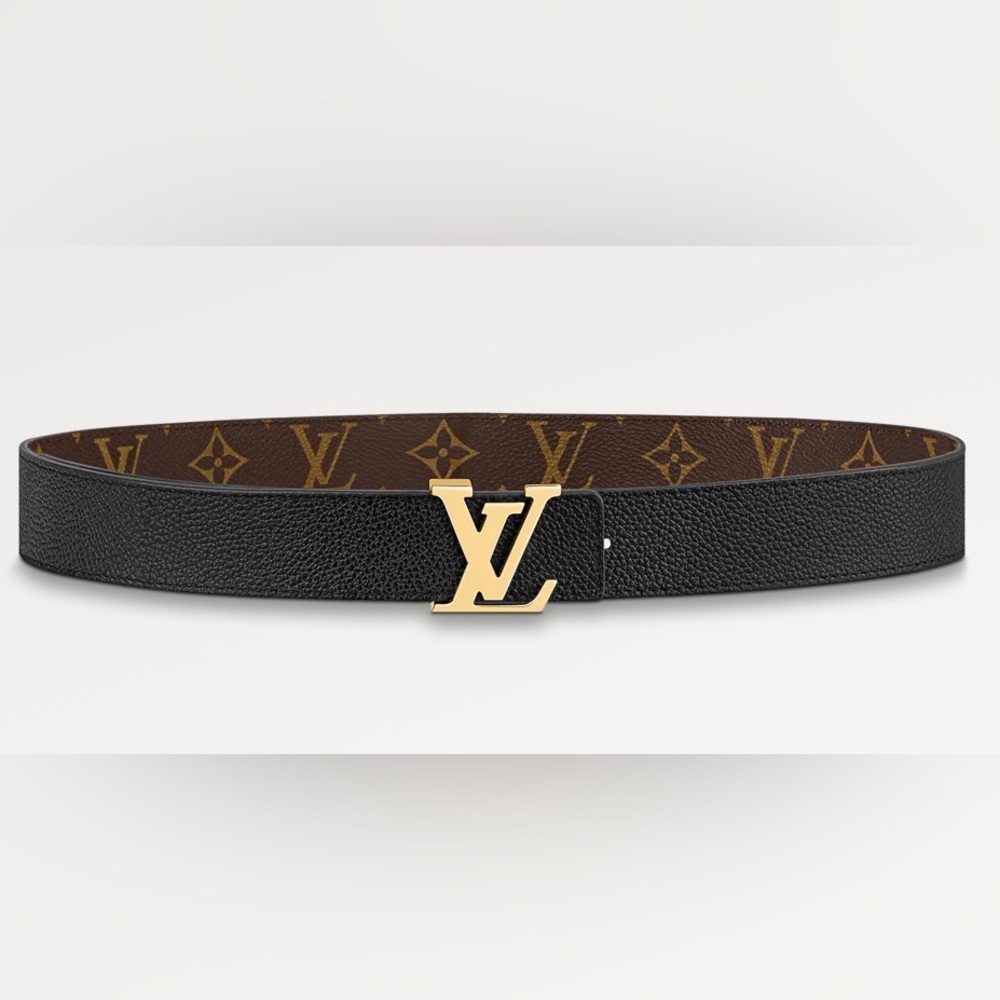 LV Initiales 30mm Reversible Belt - Black